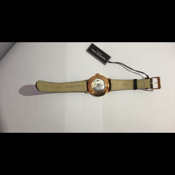Mens Maestro Raymond Weil Rose Gold Case Blk band - Picture 4 of 4